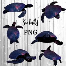 Sea Turtle Space Theme Collection/PNG Clip Art/Sublimation/Commercial Use/Digita - £3.17 GBP