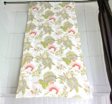 Pottery Barn Artichoke Floral Pink Green Paisley Fabric Shower Curtain 7... - $78.53