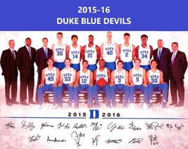 2015-16 DUKE BLUE DEVILS TEAM 8X10 PHOTO PICTURE NCAA BASKETBALL - $4.94