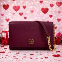 Tory Burch Robinson Burgundy Wallet/Clutch/Crossbody Bag - Valentine's D... - $168.00