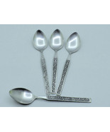 Vintage Stainless Steel Teaspoons Scroll Vine Pattern Set of 4 VGUC (Lot 3) - £9.43 GBP