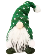Green Gnome Plush Doll Decoration Gifts 7&quot; tall when Seated - £7.49 GBP