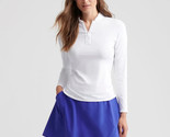 NWT Ladies PETER MILLAR WHITE Long Sleeve Mock Lightweight Sun Shirt - X... - $64.99