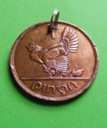 Ireland: 1963 Irish Hen And Chicks Lucky One Penny Coin Pendant - Celtic... - $16.45 CAD