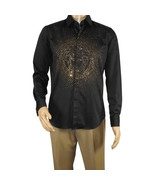 Mens CEREMONIA Shirt 100% Cotton Medusa Medallion Rhine Stones #stn 15 v... - $89.63 CAD