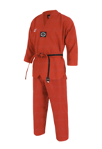 PROSPECS V-Neck Taekwondo Uniform Red Sports Training Dobok Jacket Pants... - $48.72+