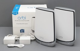 NETGEAR Orbi RBK852 AX6000 Tri-band Mesh WiFi 6 System (2-pack) - White  - £207.82 GBP
