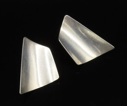 EB VALLE 925 Silver - Vintage Minimalist Concave Abstract Earrings - EG1... - £44.81 GBP