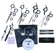 10pc Shark Fin Hair Shear Deluxe Student Set Right Hand - £389.85 GBP