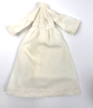 Vintage Barbie Clone Doll White Lace Dress Mod Bell Sleeves Long White D... - £15.80 GBP