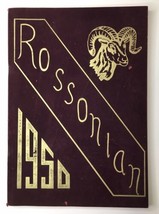 1950 Rossonian YEARBOOK Ross High School / Elementary Ohio Butler Co. Flocked - £31.96 GBP