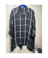 Zara Trafulac Collection Womens Plaid Button Front 3/4 Sleeve Tunic Top ... - $30.82 CAD