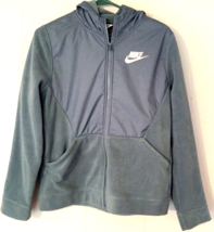 Nike coat / jacket size L women blue has a hood zip close pockets - £9.92 GBP