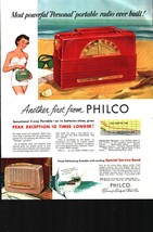 1953 Radio Phonography Philco Vintage Print Ad Sexy girl Music AM FM b5 - $25.05