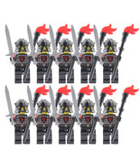 Medieval Castle Kingdom Knights Red Dragon Knights E x10 Minifigures Lot - $17.89