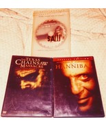 Horror Lot Of 3 DVD Movies The Texas Chainsaw Massacre, Hannibal, Saw - £2.30 GBP