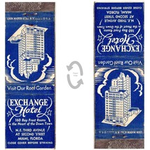 Vintage Matchbook Cover Exchange Hotel Miami Florida 1930s Bay Front - £9.61 GBP