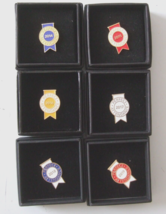 PERFECT ATTENDANCE PINS RIBBONS  LOT OF 6  2014-2019  GOLD TONE &amp; ENAMEL - £17.94 GBP