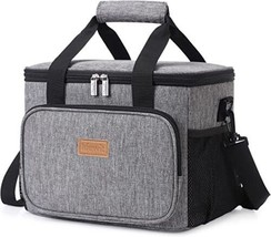 Lifewit Lunch Bag Insulated Lunch Box Soft Cooling Tote, Gray/Large - £22.08 GBP
