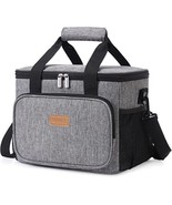 Lifewit Lunch Bag Insulated Lunch Box Soft Cooling Tote, Gray/Large - £21.78 GBP