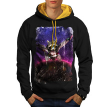 Wellcoda Racoon Cute Space Funny Mens Contrast Hoodie - $44.27