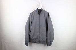 Banana Republic Mens XL Distressed Micro Puffer Full Zip Bomber Jacket Gray - $34.60