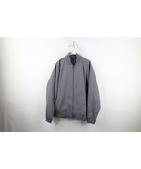 Banana Republic Mens XL Distressed Micro Puffer Full Zip Bomber Jacket Gray - $635.48 MXN