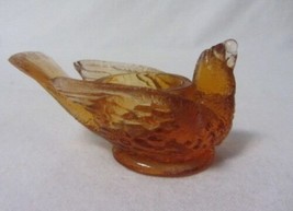 Degenhart Glass Chick Bird With Cherry Persimmon Open Salt Cellar D - £9.74 GBP