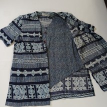 Alfred Dunner RN#19232 Women's Blue & White Under Vest Long Sleeve Shirt Size 12 image 15