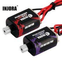 INJORA 130 Brushed Motor 60T 80T with Stainless Steel Pinion for 1/24 RC Crawler - £13.46 GBP