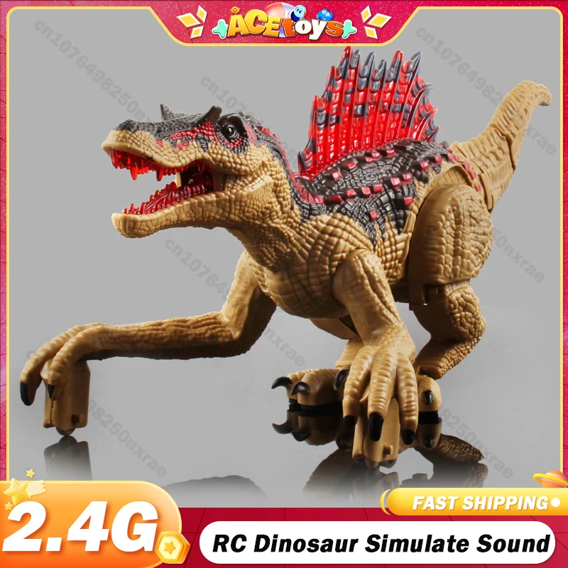 RC Dinosaur 2.4G Simulate Sound Spinosaurus Remote Control Model RC Velociraptor - £41.52 GBP