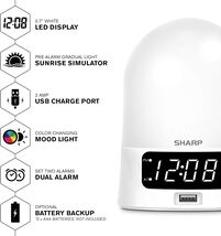 Sharp Sunrise Alarm Clock - Wake to Light! - Color Changing Mood Light -... - $26.99