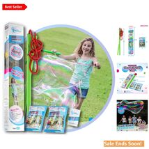 Giant Bubble Makers Set - 4-Piece Kit with Concentrate &amp; Tips for Outdoo... - $35.59