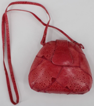 Frog Skin Purse Small Pink Trapazoid Hard Case Bag Snap Cover Shoulder Strap Nwd - £37.36 GBP