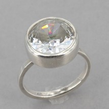 Retired Silpada Sterling Silver 12mm CZ Ring Part of Stackable Set R1790 Size 6 - $24.95