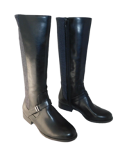 LIFE STRIDE Xtra Black Tall Riding Boots Knit back Panel 9M  - $39.55