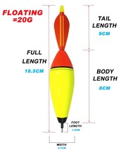 1pc Fishing Float EVA  Foam Plastic Bobber Night Fishing Float Light Stick Stri  - £37.41 GBP