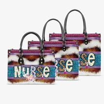 Women&#39;s Tote Bag - Nurse - Cow Print - Leopard alpha - £47.36 GBP+