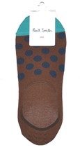 Paul Smith Men&#39;s Brown Blue Dots Cotton Low Cut No Show Socks Italy One Size - £17.07 GBP