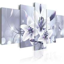 Tiptophomedecor Stretched Canvas Floral Art - Amethyst Grace - Stretched &amp; Frame - £67.30 GBP+