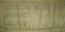 Vietnam War vintage M-1956 &quot;H&quot; suspenders unissued DSA 1967 LBE - £39.50 GBP