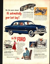 Vintage 1951 Ford Automatically Your Best Buy Car Auto ad nostalgic d4 - £17.78 GBP
