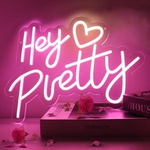 Hey Pretty Neon Sign with Adjustable Brightness, Pink Neon Signs (16.1&quot;x11.4&quot;) - £15.46 GBP