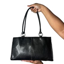 Sag Harbor Women’s Black Leather Shoulder Bag - £19.74 GBP