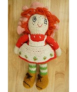 Vintage Handmade Crochet Doll STRAWBERRY SHORTCAKE Plush Toy 16&quot; - £23.03 GBP