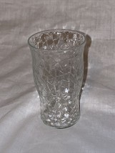 4” Vintage L E Smith Tumbler Crackle By Cracky Pattern Glass Cups Depression - £14.71 GBP