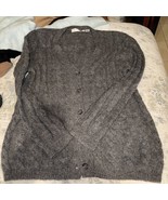 Anne Klein Gray  Alpaca Cardigan - £21.91 GBP