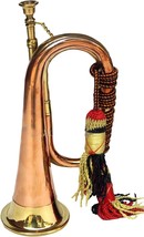 Nautical-Mart Brass And Copper Blowing Bugle Horn 10.6&quot; Inch Signal Musical - £50.56 GBP