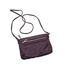 Relic Women's Crossbody Purple Pebbled Leather Purse Handbag Zipper Pocket - $17.78