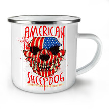 American Sheep Dog USA NEW Enamel Tea Mug 10 oz | Wellcoda - £20.48 GBP